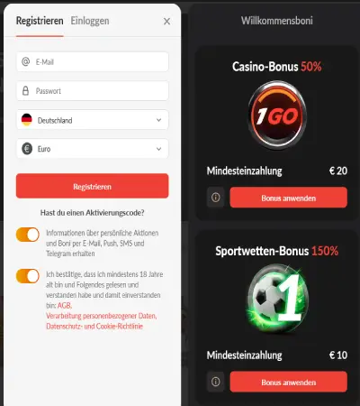 1go Registration